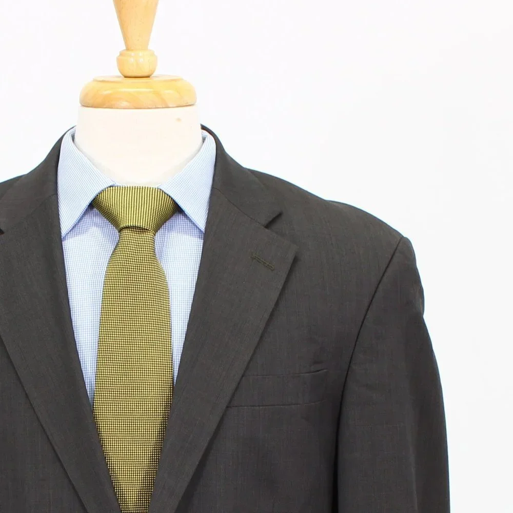 Kenneth Cole 42L Brown Striped 2-Button Sport Coat Blazer Jacket P501